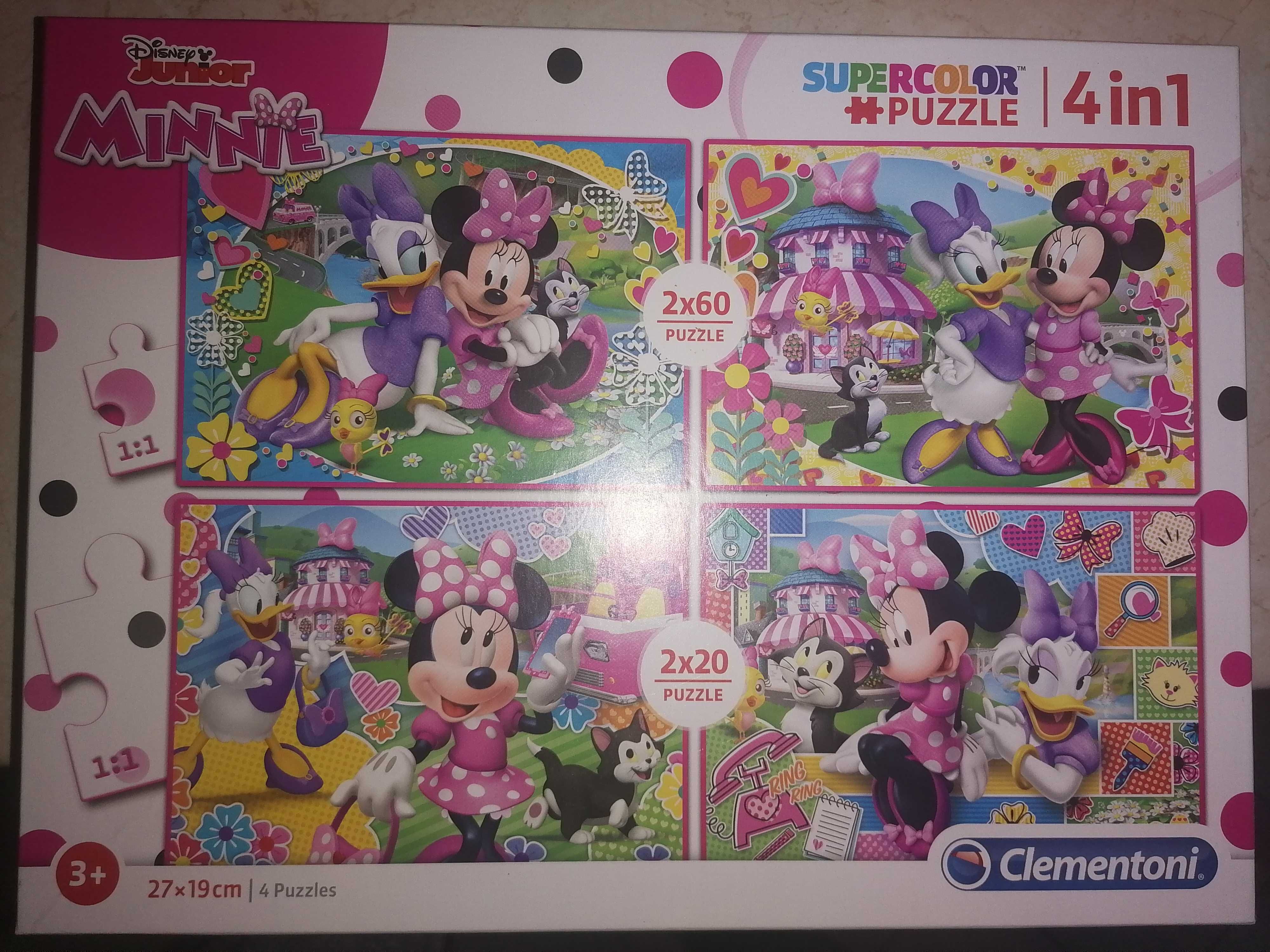 Puzzle Disney Junior Minnie 4w1 dla dziewczynki 3+