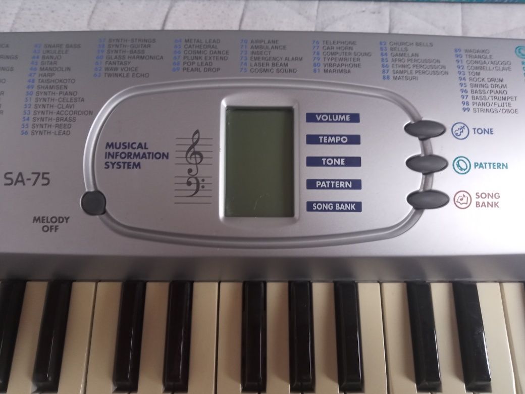 Song bank keyboard CASIO SA-75