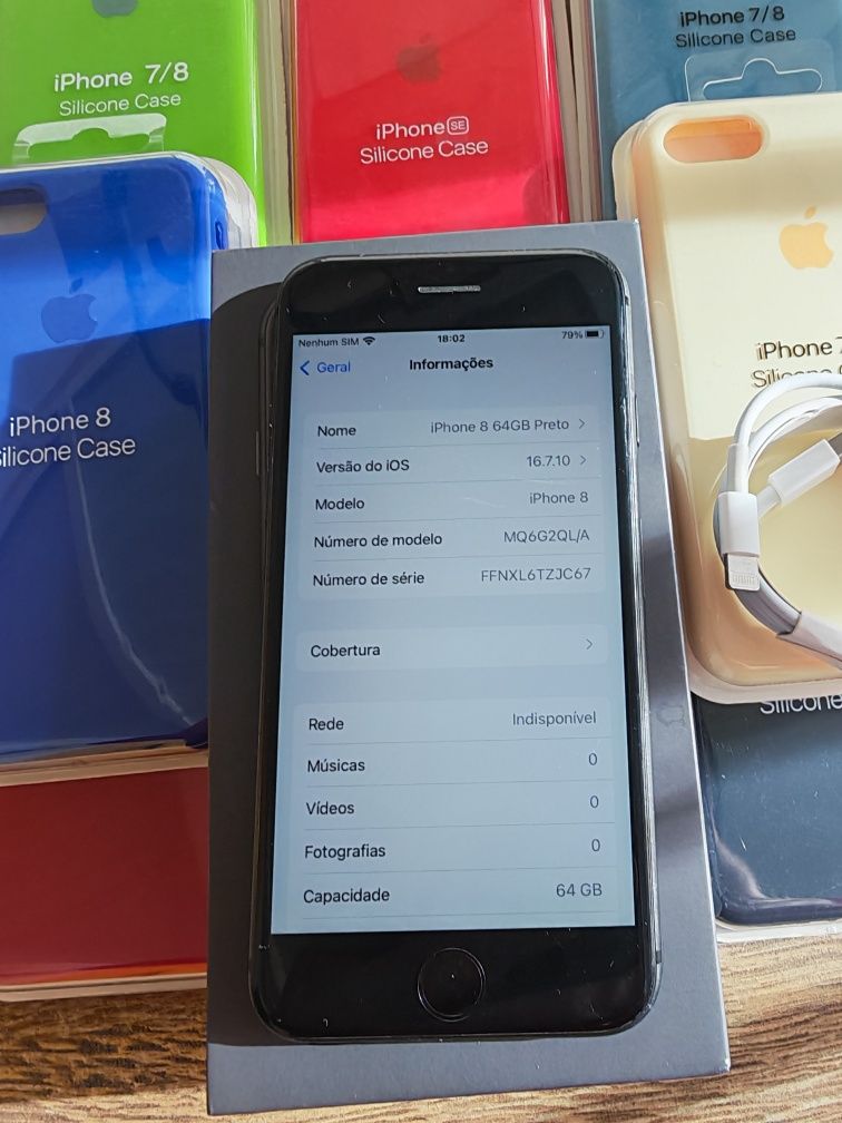iPhone 8 64GB Preto Em Bom estado Aceito Ret