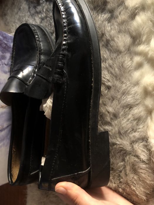 Mocassins em pele pretos