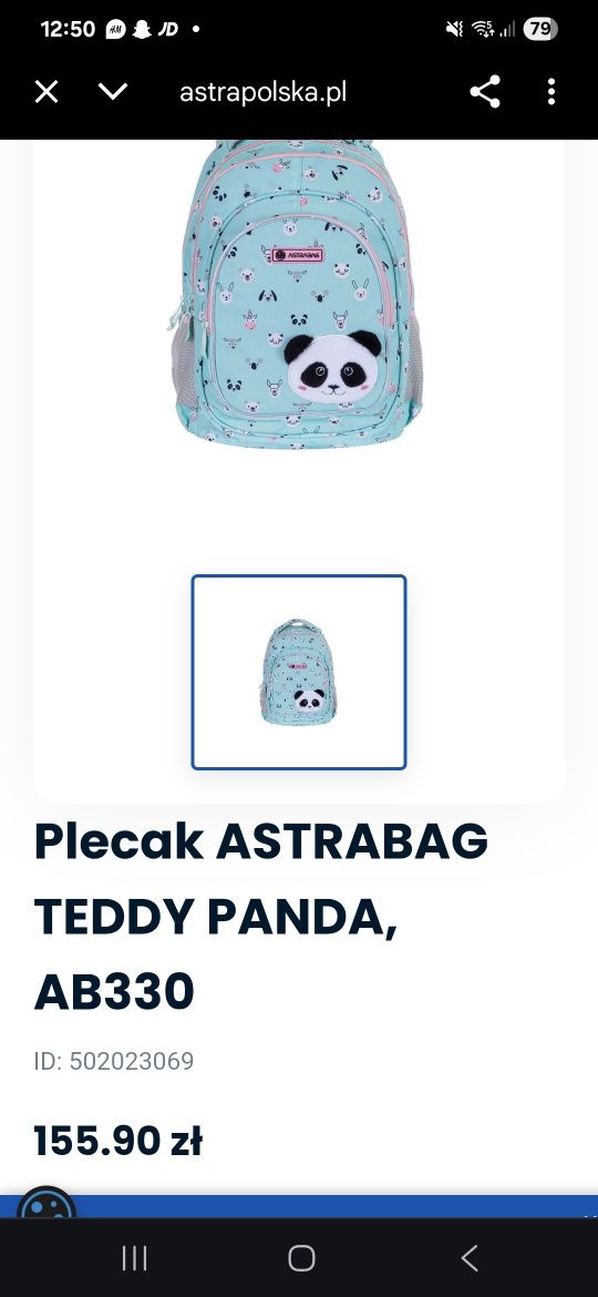 Plecak Astrabag dla dziewczynki