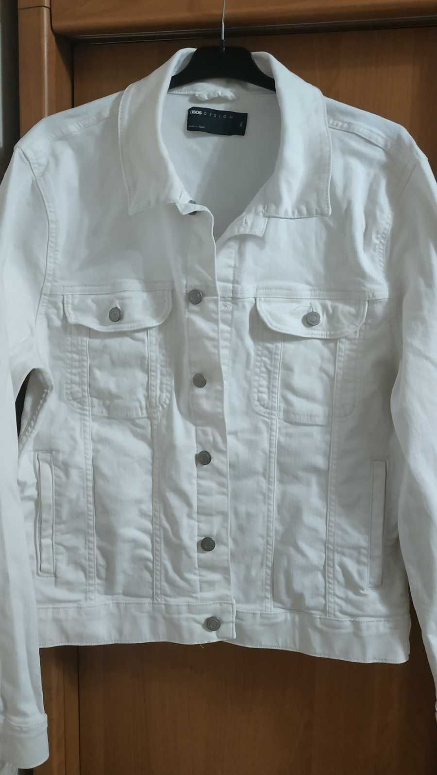 Стильный джинсовый пиджак asos p.xl цвет:белый