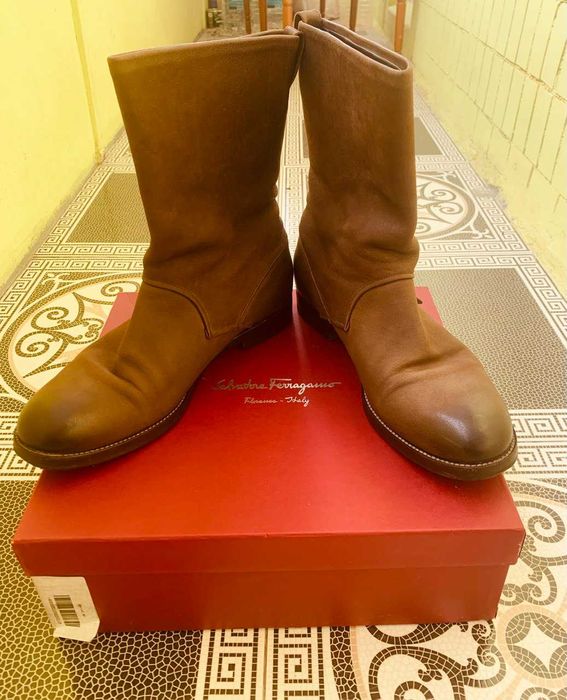 Сапоги мужские SALVATORE FERRAGAMO 45 размер.