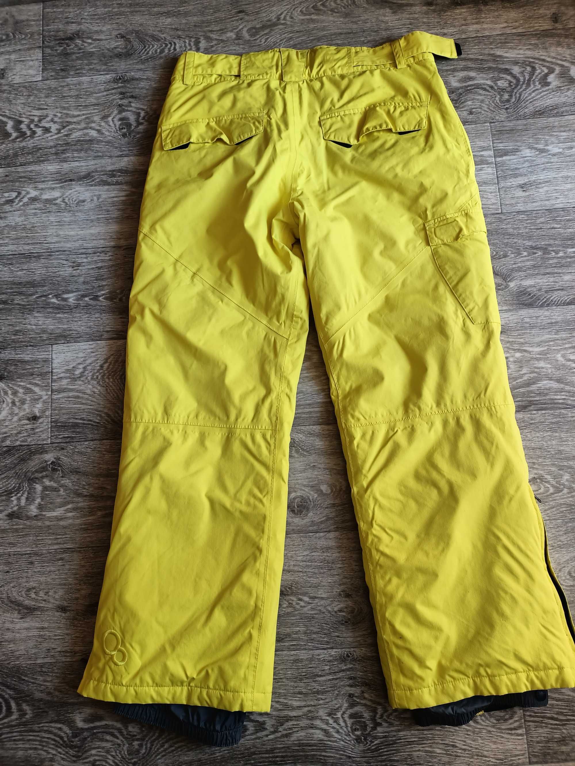 Штаны лыжные L ближе к XL размер желтые мембранные зимние