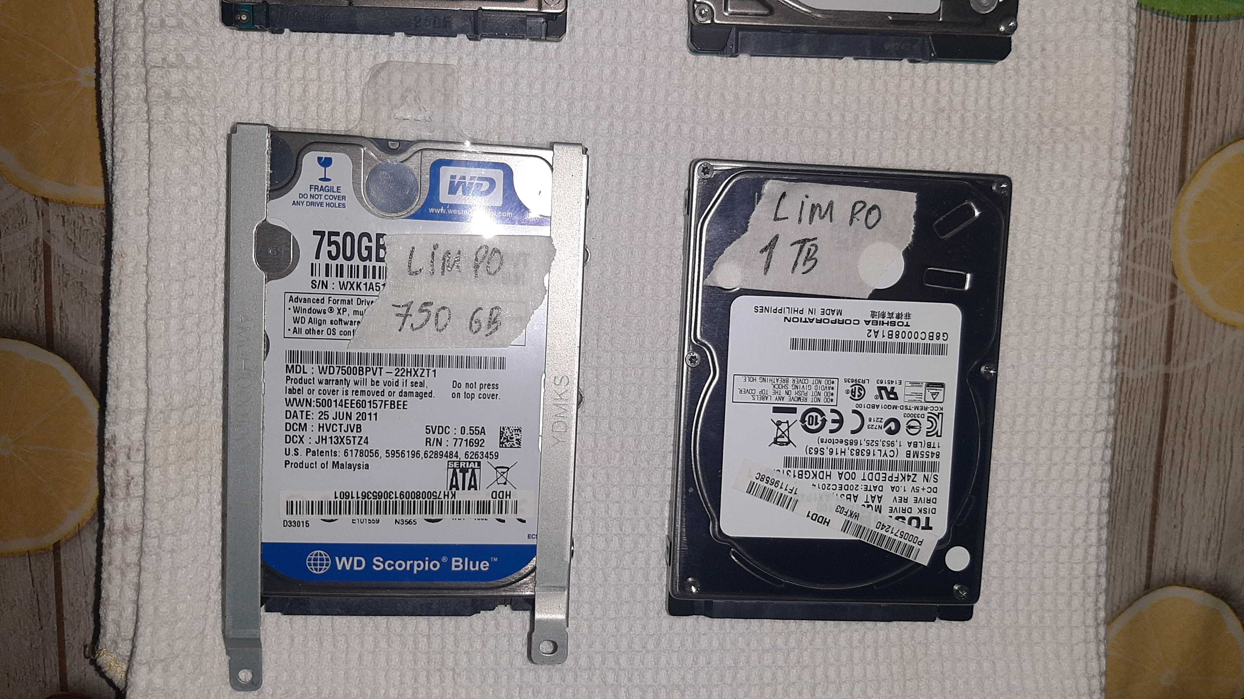 Discos Rigidos 2,5" Sata/IDE (80Gb - 1Tb)