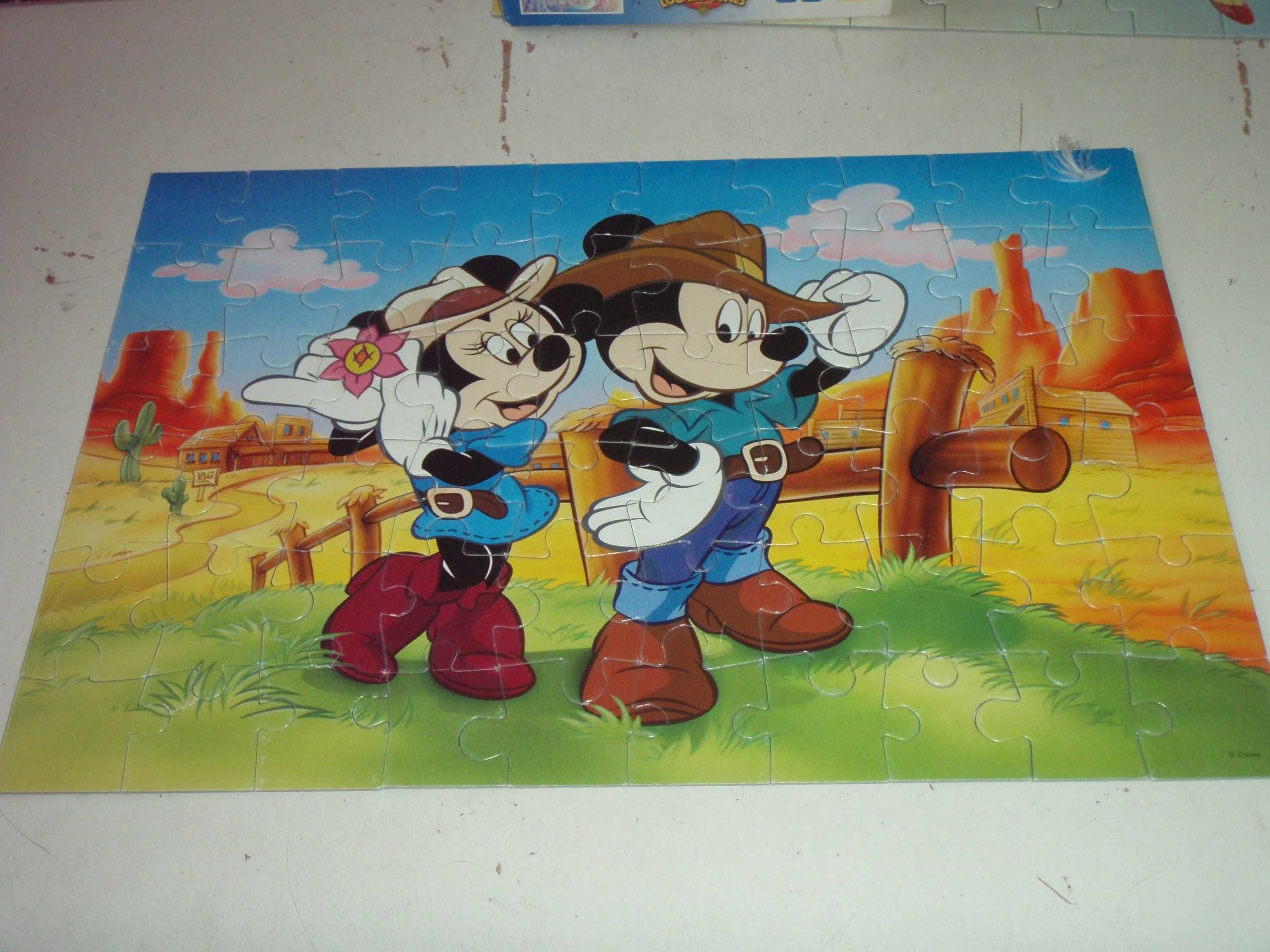 Puzzle 3 x 60 elem: Myszka Miki, Tom i Jerry , Zwierzak