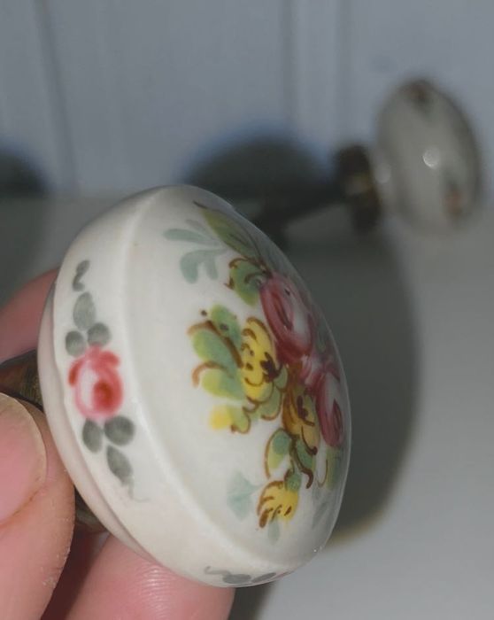 Puxadores antigo porcelana francesa