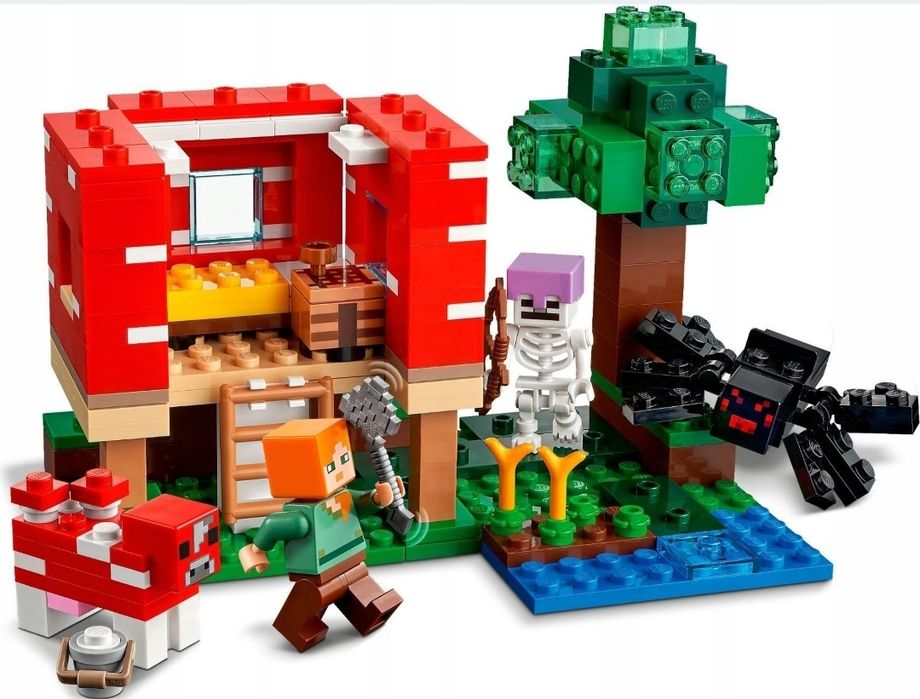 LEGO MAINCRAFT 21179 - Domek w grzybie Zestaw Klocki +TORBA Prezentowa