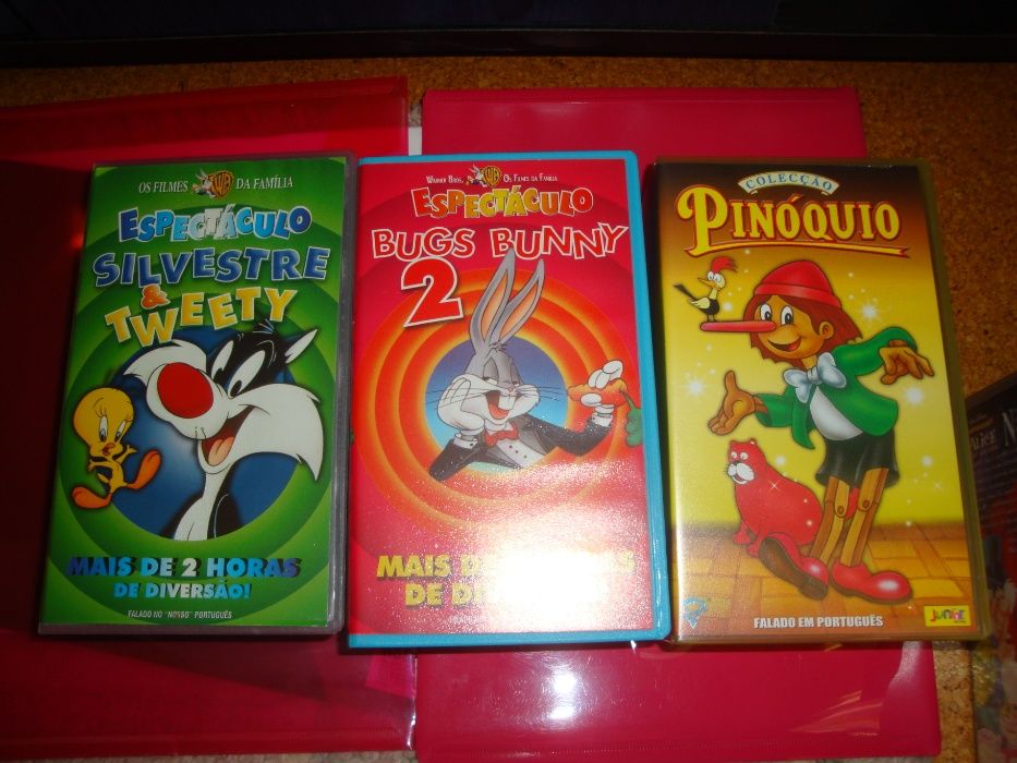 Cassetes vhs de desenhos animados