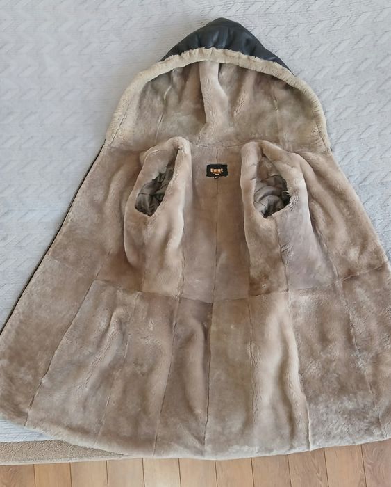 Зимняя куртка для женщин из натуральной кожи, размер XL