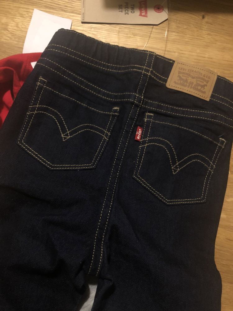 Levi’s komplet spodnie bluzka jeansy 18-24msc 92cm