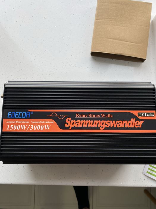 Інвертор перетворювач напруги Edecoa Spannungswandler 12-230v1500/3000