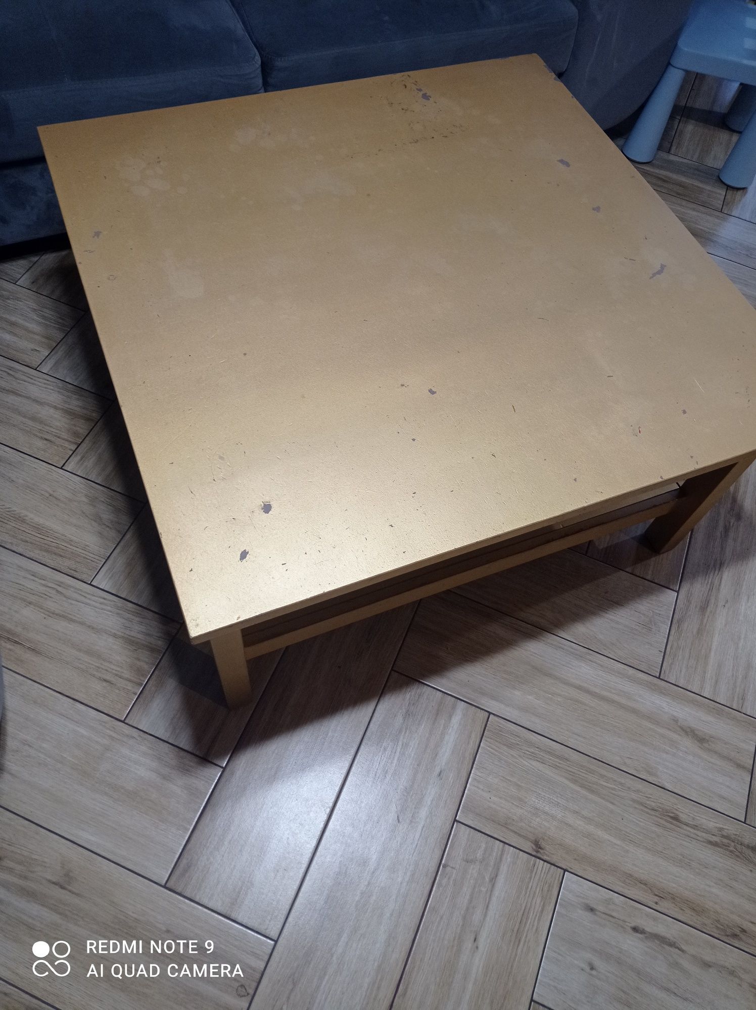 Stolik kawowy ława Ikea Hemnes złoty drewniany