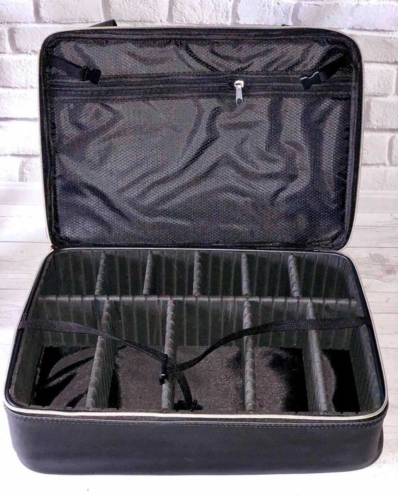 Бьюти кейс сумка мастера для косметики съемные перегородки 2-ярусная