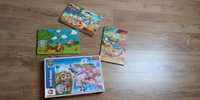 Puzzle Psi patrol + puzzle piankowe kaczor Donald i Kubuś puchatek