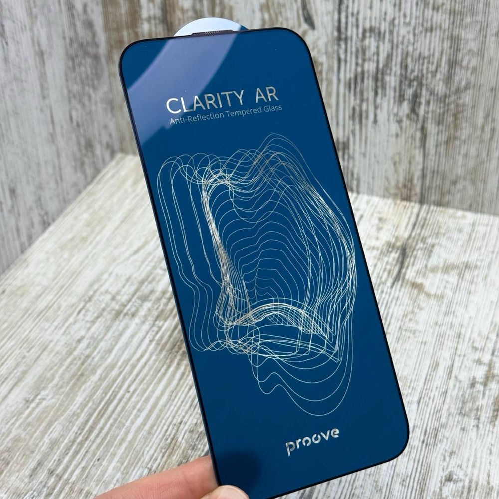 Антибликовое стекло Proove Clarity AR на iPhone 16 Pro Max/ 16 Pro/ 15
