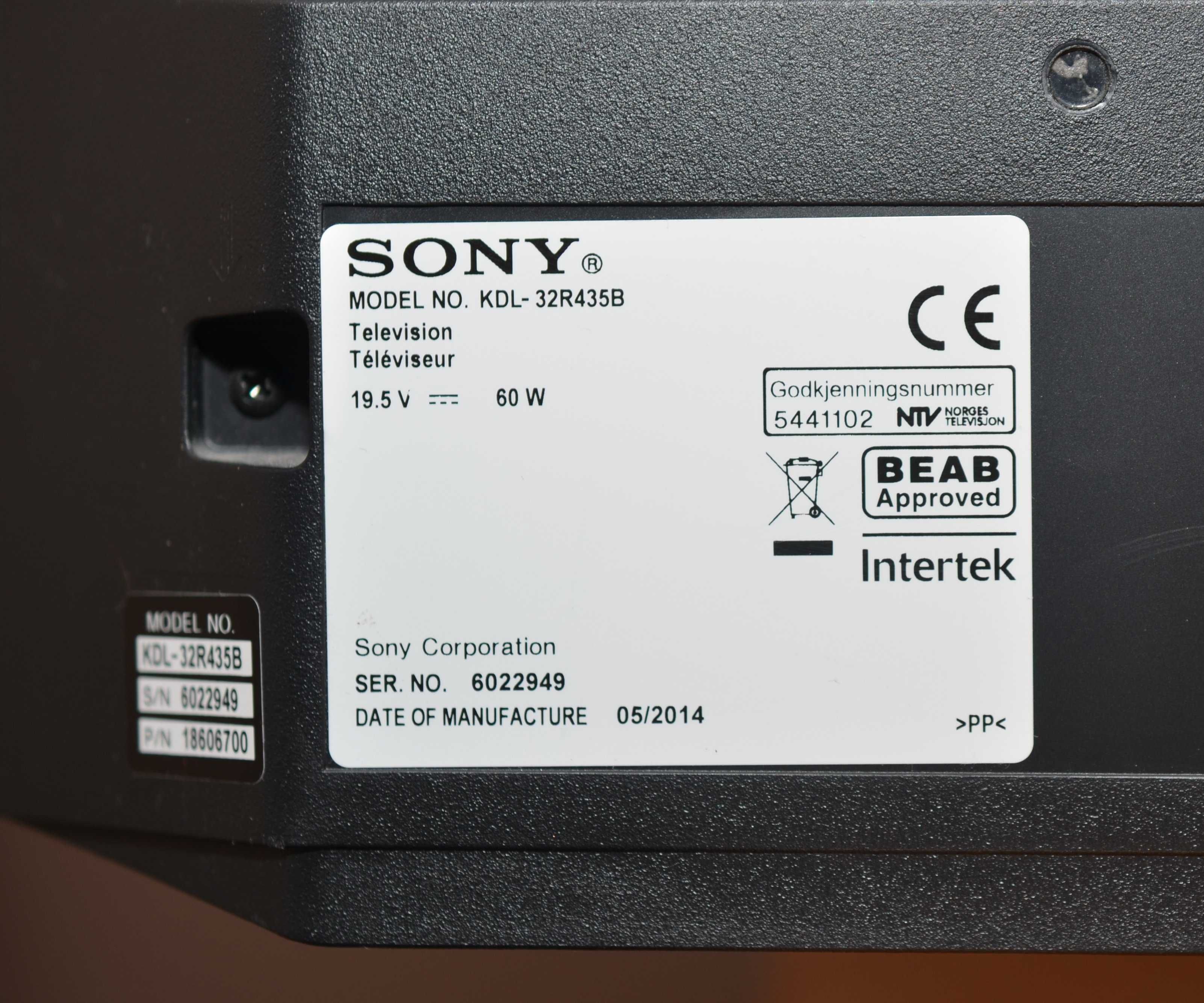Sony KDL-32R435B telewizor LED 32 cale + pilot