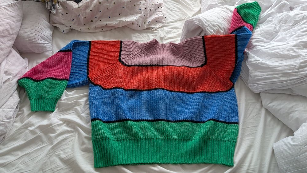 Sweter wielokolorowy xl