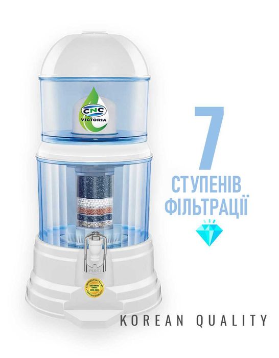 Настільний корейский фільтр для води №1, "CNC Victoria", з подарунком.