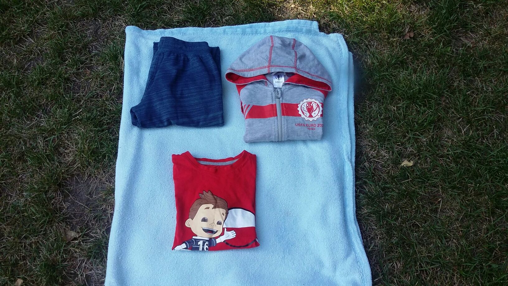 Spodnie bluza koszulka UEFA Euro polska zestaw kibica 134 komplet