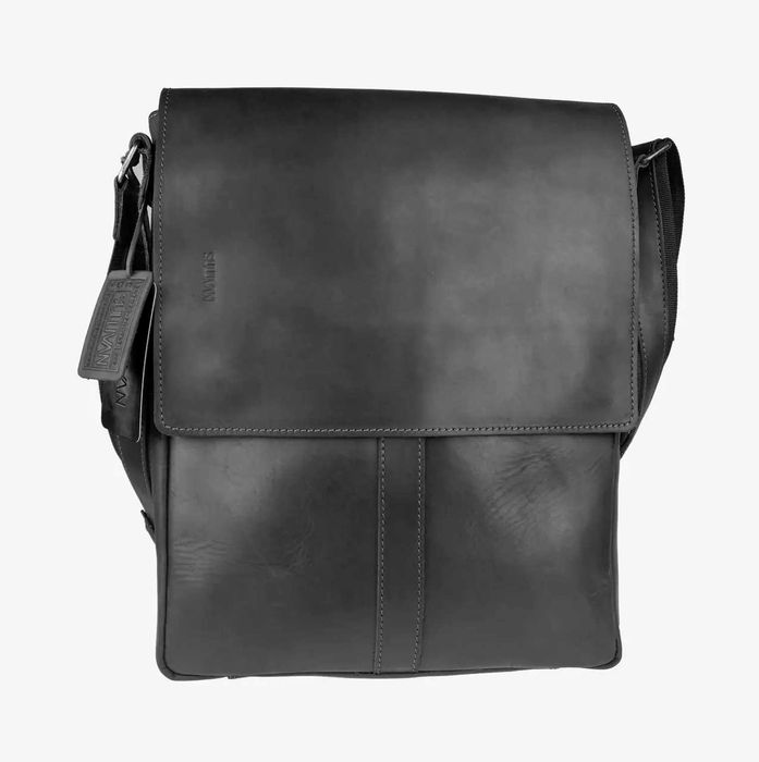 Мужская кожаная сумка через плечо А4, ручная работа, для документов