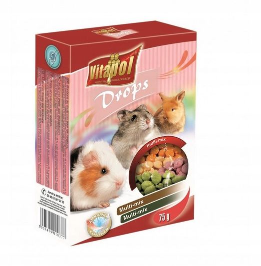 Przysmak Dla Gryzoni Dropsy Mieszanka Mix Vitapol 75 g