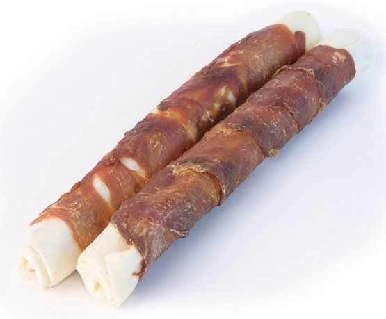 Pyszne przysmaki do nagradzania psa - Pałka wołowa z kaczką 2szt/25cm