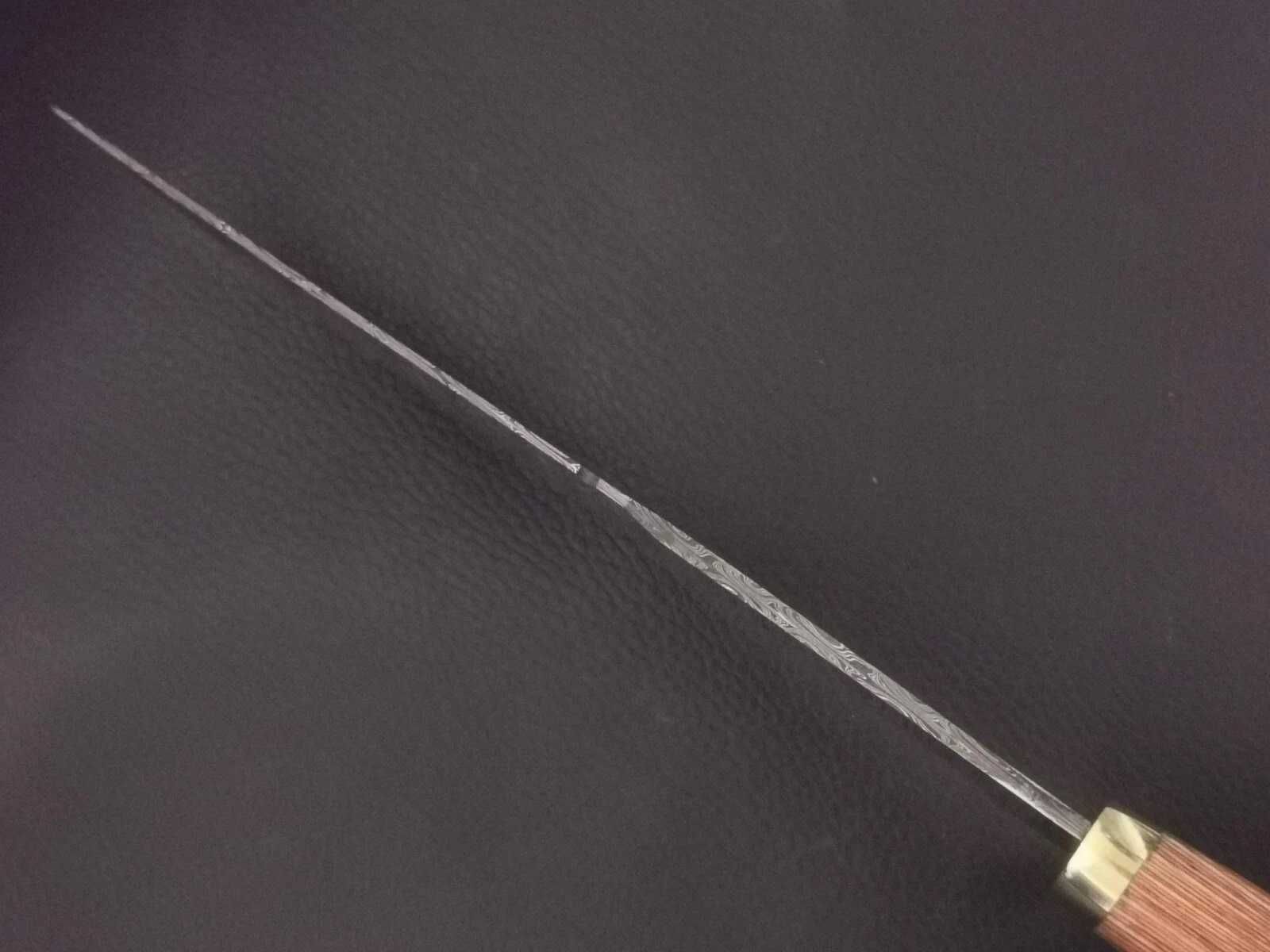 NÓŻ BOWIE myśliwski DAMAST STAL DAMASCEŃSKA ręcznie kuty 34cm.