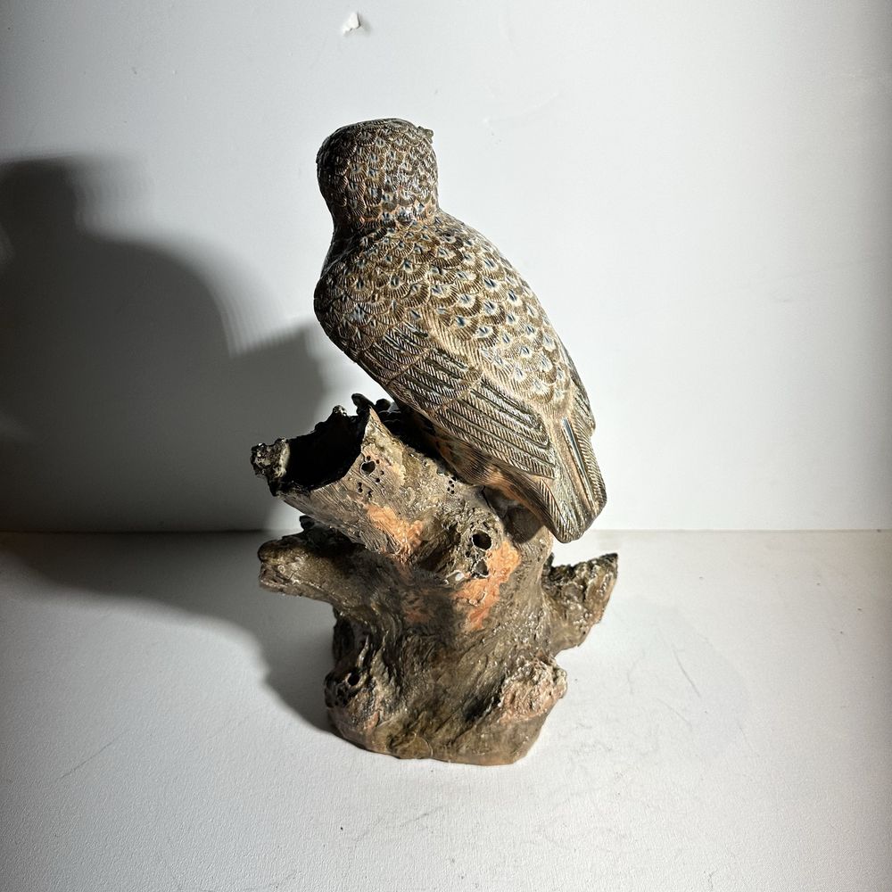 Przedwojenna figura figurka ceramiczna porcelanowa jastrzab / sowa