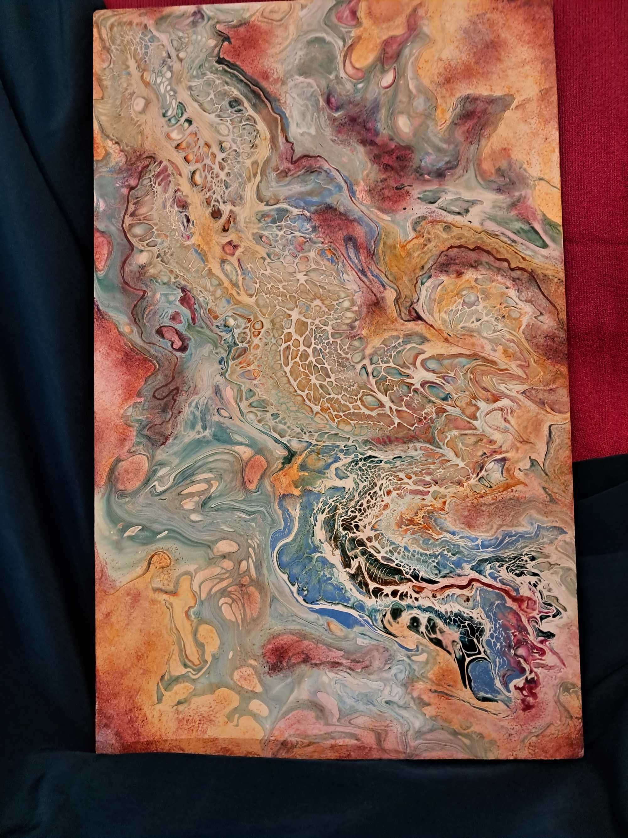 obraz acryl pouring