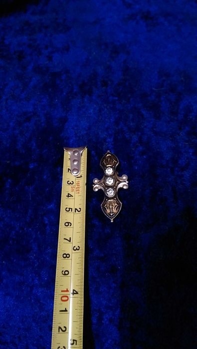 Коллекционная Редкая Брошь с кристаллами Старинная, СССР, завод Рекорд