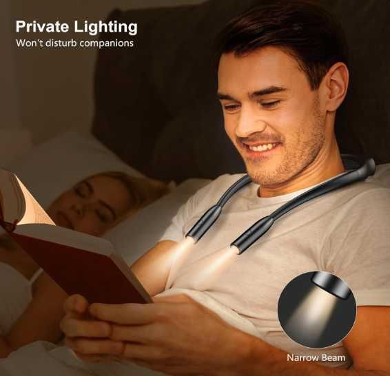 Lampa do czytania LED Gritin na szyję