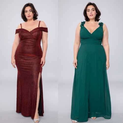 Vestidos de cerimônia tamanhos grandes, até o 56