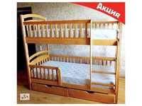 Двоярусне ліжко від виробника (в комплекті Ящики та Матраци)