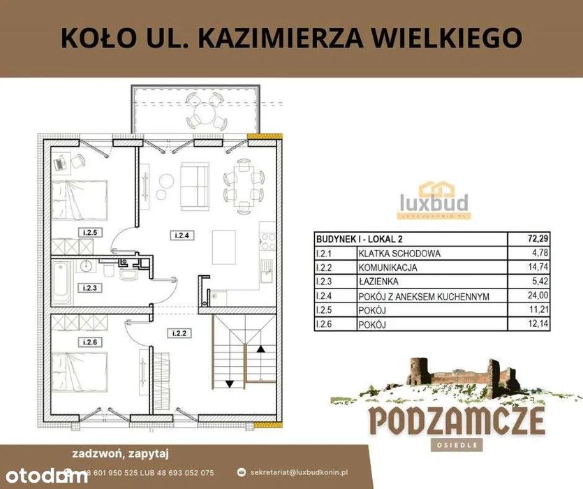 Apartamenty Koło z ogródkiem lub balkonem