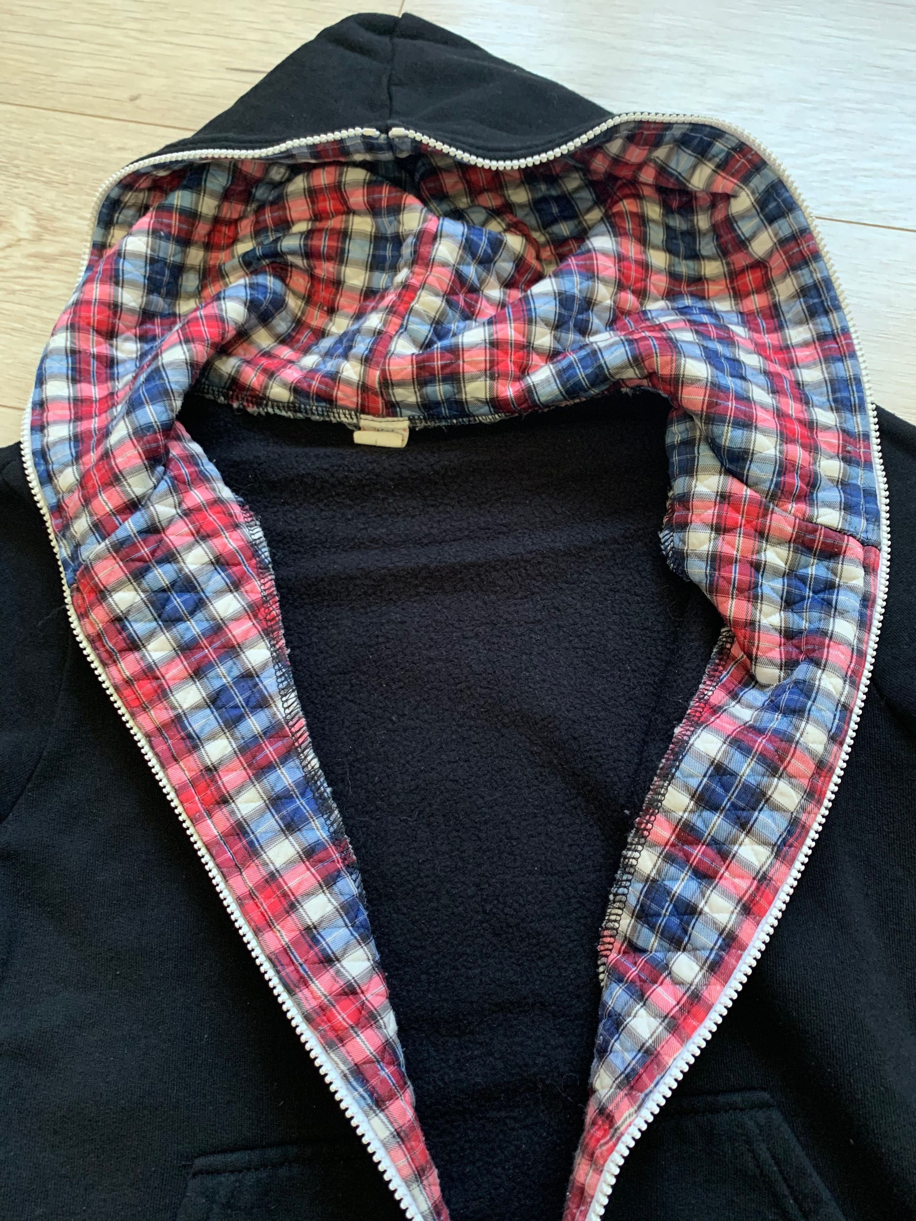 Bluza czarna męska rozpinana ciepła 164 M Sitotex 100% bawełna