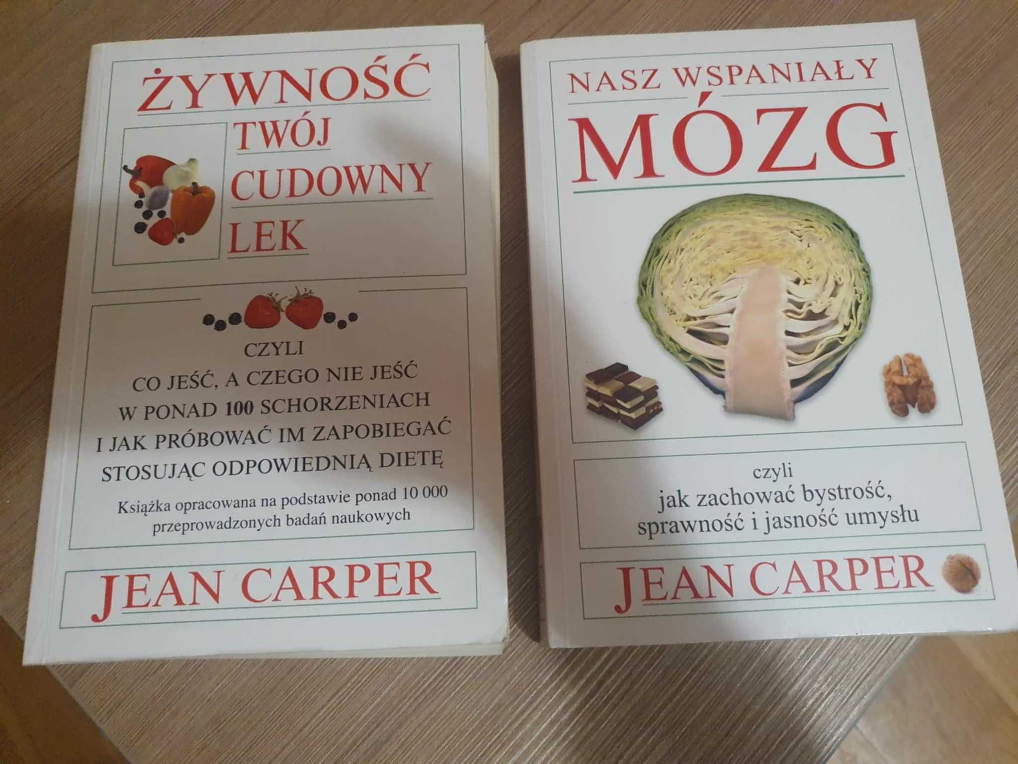 Książki "Nasz wspaniały mózg", "Żywność twój cudowny lek" Jean Carper