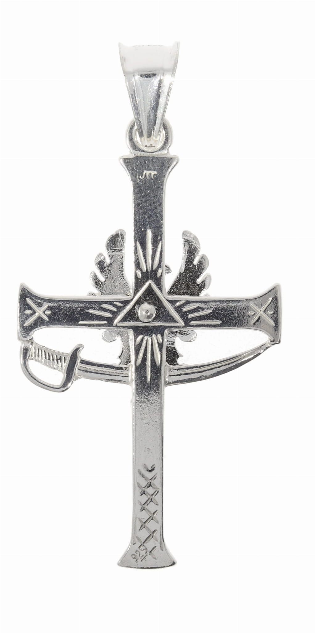 Łańcuszek Srebrny Pancerka 5,50 mm z Krzyżykiem Patriotycznym pr 925