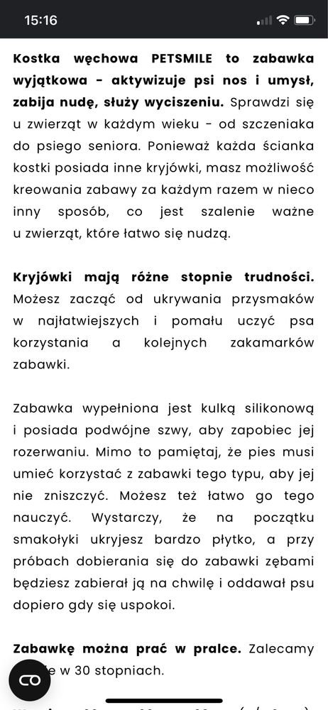 Nowa kostka mata węchowa dla psa 20x20x20 petsmile