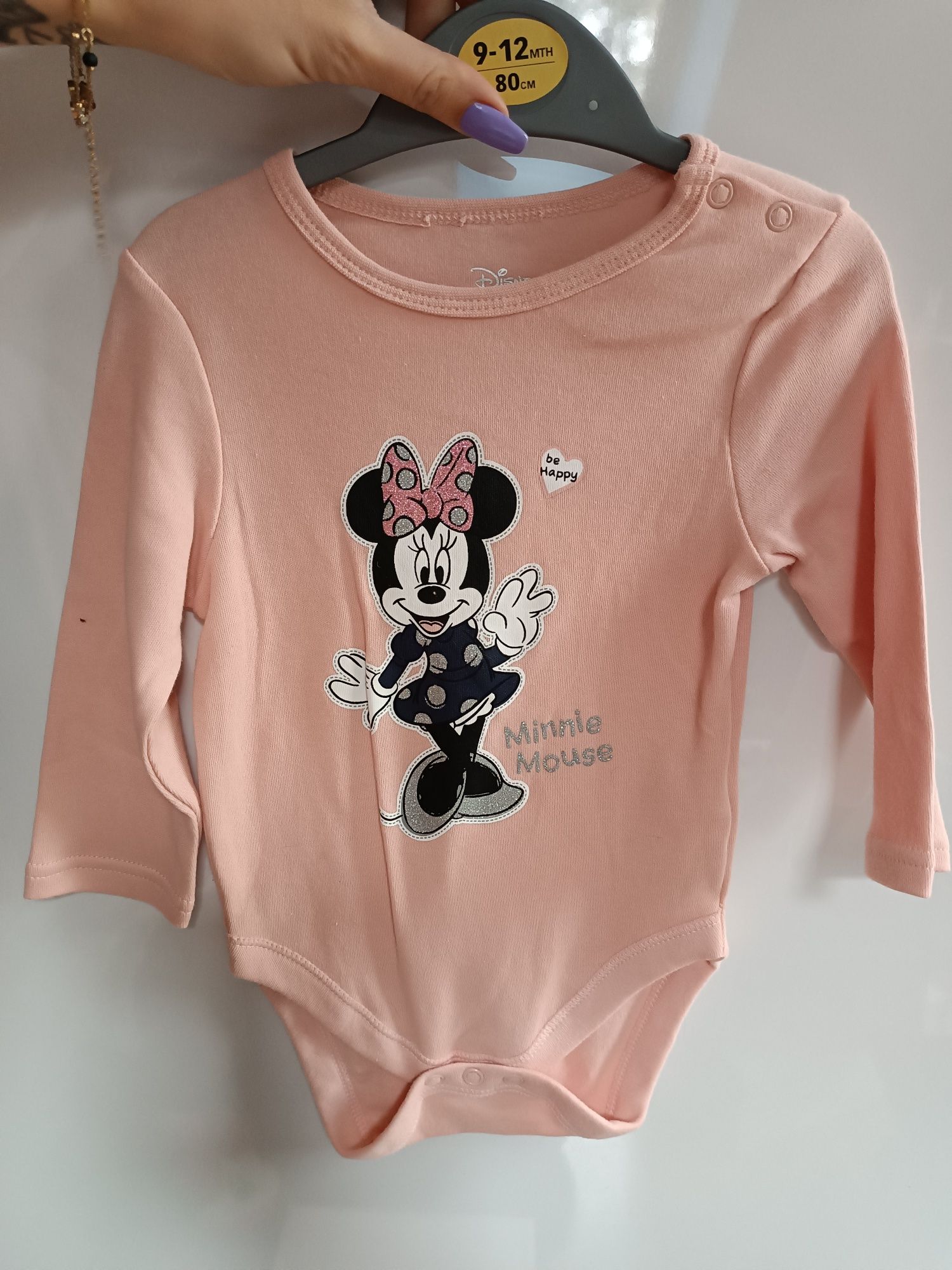 Nowe body niemowlęce dla dziewczynki Myszka Minnie 80