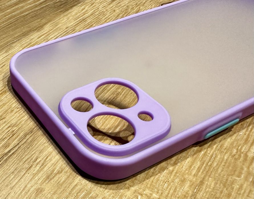 Etui matowe silikonowe iPhone 15 fioletowe