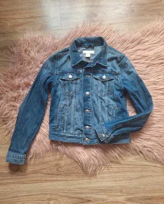 Świetna kurtka jeansowa katana H&M 34 bawełna