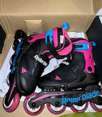 Ролики дитячі роликові ковзани rollerblade microblade free black/pink