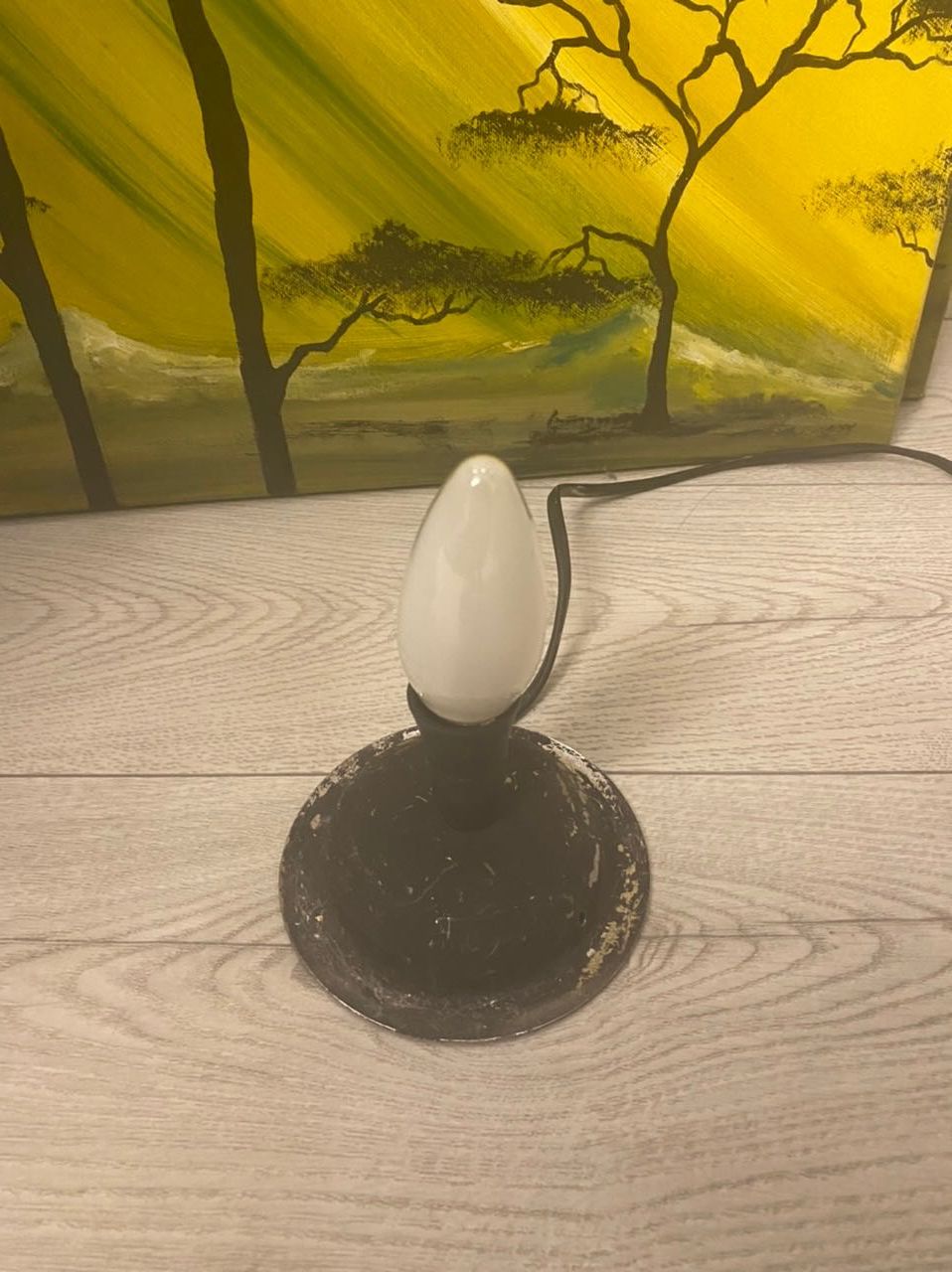 Witrażowa egipska lampa w kształcie jaja rękodzieło lampka nocna
