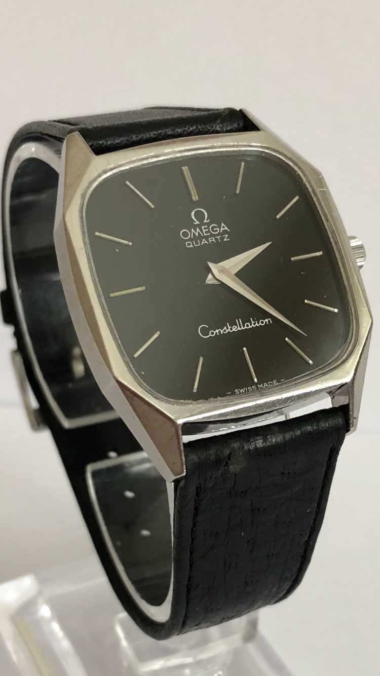 Omega Constellation, czarna tarcza, piękny, oryginalny kształt