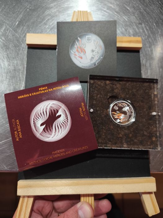 Moeda 5€ prata Proof Fênix 2025
