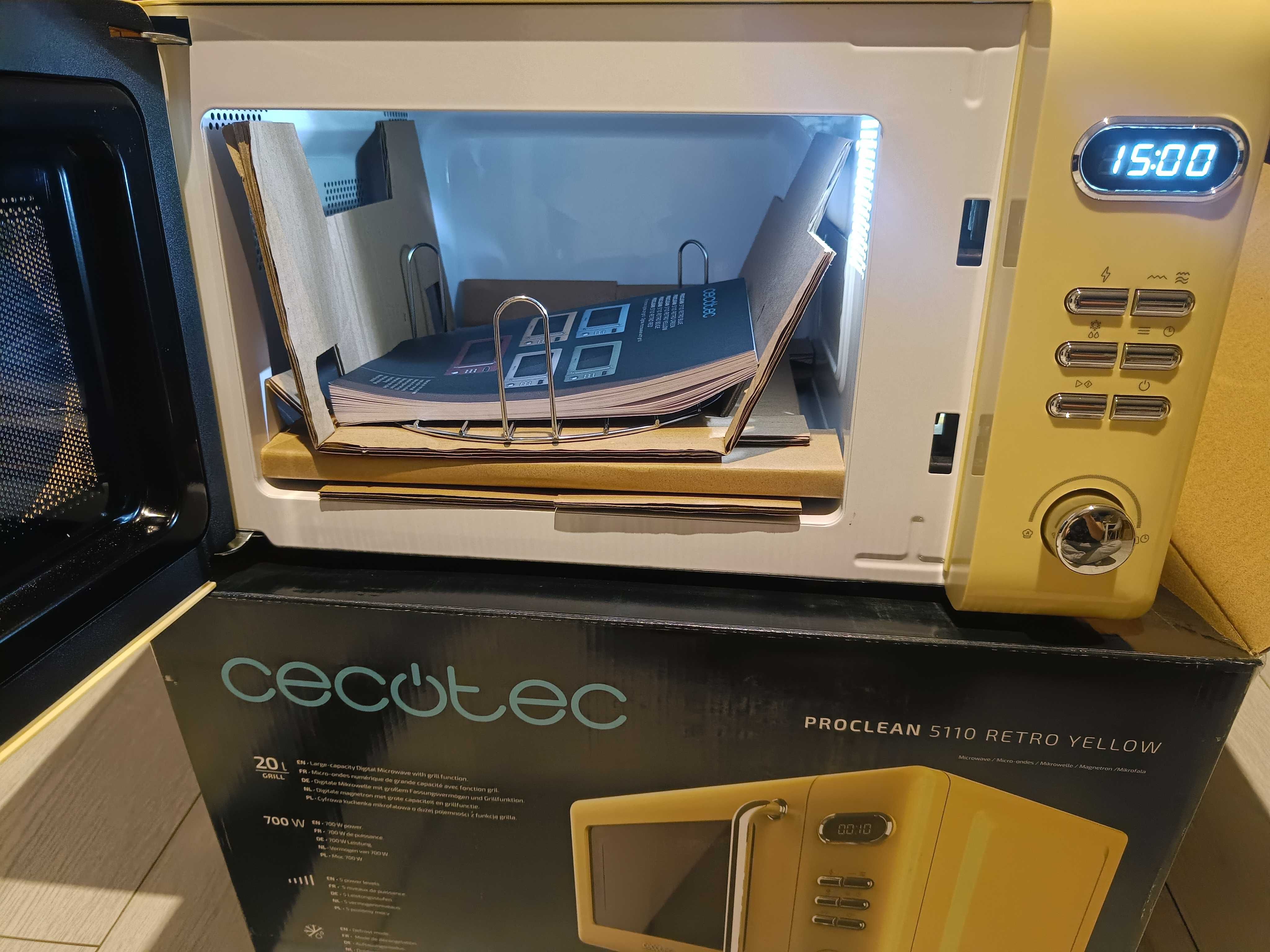 Kuchenka mikrofalowa Cecotec z grillem Proclean 5110 Retro 20l