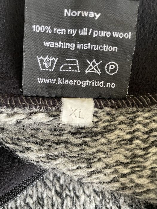 Norweski zimowy sweter męski wełniany, 100% wełna, Klaer&Fritid