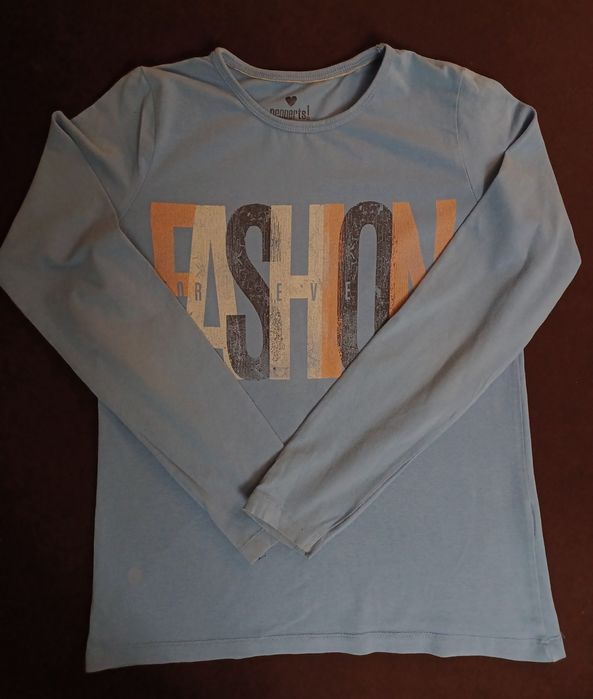 Bluzka dziecięca na długi rękaw niebieska