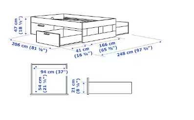 cama de casal modelo Brimmes